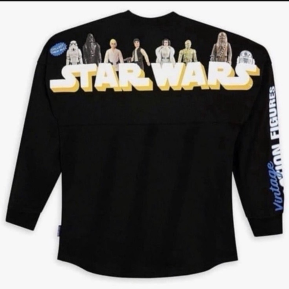Disney parks Star Wars 45 anniversary vintage action figure spirit jersey S NWT